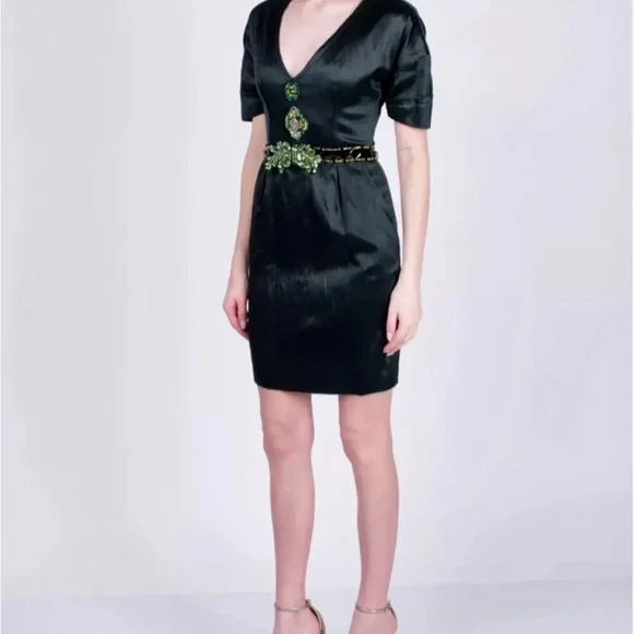 Prada | Dresses | Prada Linen Mini Dress Green Size 42 | Poshmark